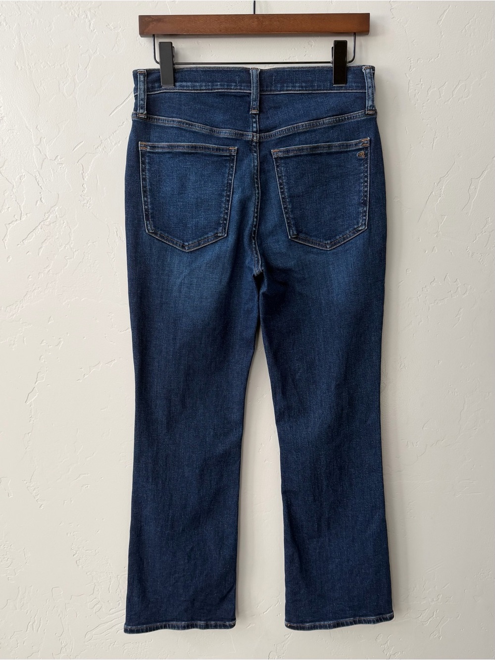 Madewell Kick Out Crop Jeans Womens Size 27 Blue Mid Rise Casual Flare Denim - Picture 3 of 16